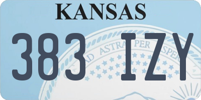 KS license plate 383IZY