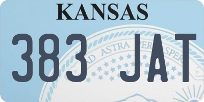 KS license plate 383JAT