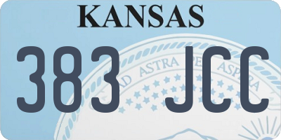 KS license plate 383JCC