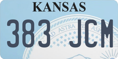 KS license plate 383JCM