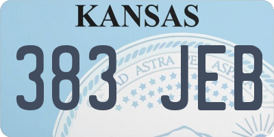 KS license plate 383JEB