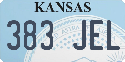 KS license plate 383JEL