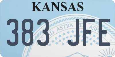 KS license plate 383JFE