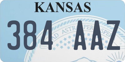 KS license plate 384AAZ
