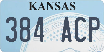 KS license plate 384ACP