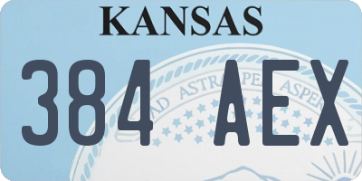 KS license plate 384AEX