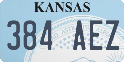 KS license plate 384AEZ