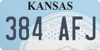 KS license plate 384AFJ
