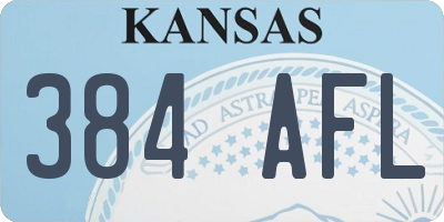 KS license plate 384AFL