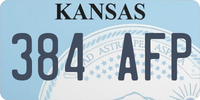 KS license plate 384AFP