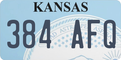 KS license plate 384AFQ