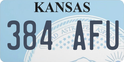 KS license plate 384AFU