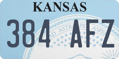KS license plate 384AFZ