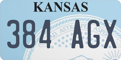KS license plate 384AGX