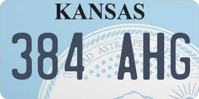KS license plate 384AHG