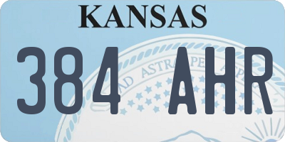 KS license plate 384AHR