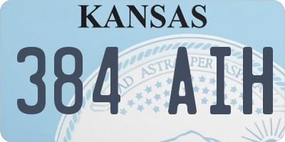 KS license plate 384AIH
