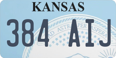 KS license plate 384AIJ