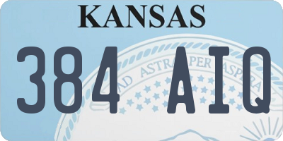 KS license plate 384AIQ