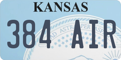 KS license plate 384AIR