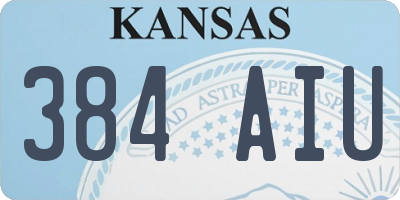 KS license plate 384AIU