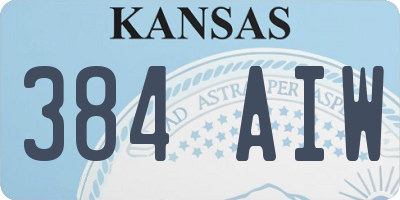 KS license plate 384AIW