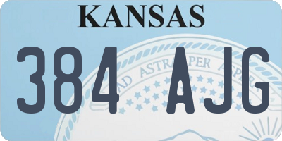 KS license plate 384AJG