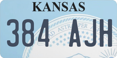 KS license plate 384AJH
