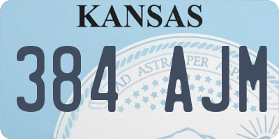 KS license plate 384AJM
