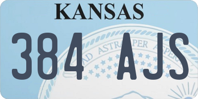 KS license plate 384AJS