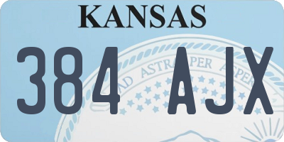 KS license plate 384AJX