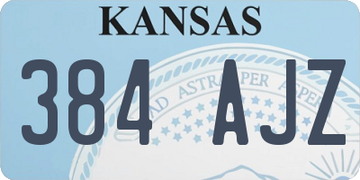 KS license plate 384AJZ