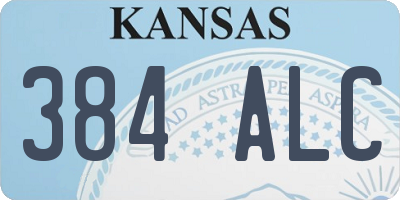 KS license plate 384ALC