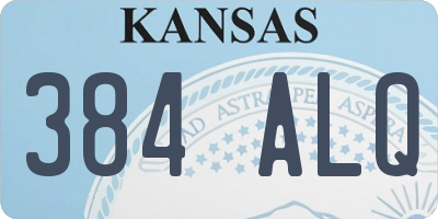 KS license plate 384ALQ