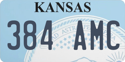 KS license plate 384AMC
