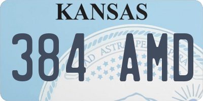 KS license plate 384AMD