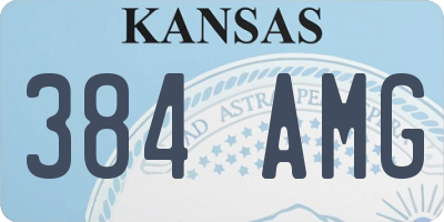 KS license plate 384AMG
