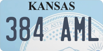 KS license plate 384AML