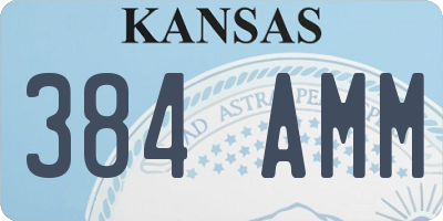KS license plate 384AMM
