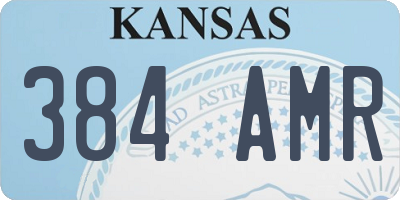 KS license plate 384AMR