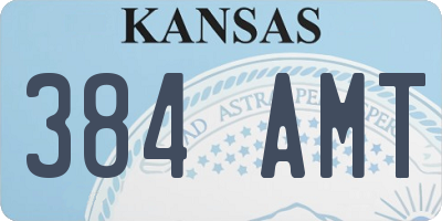 KS license plate 384AMT