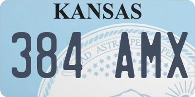 KS license plate 384AMX