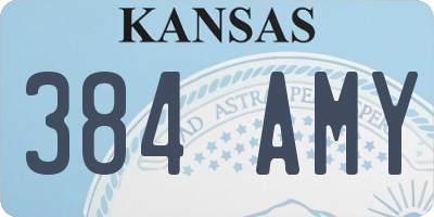 KS license plate 384AMY
