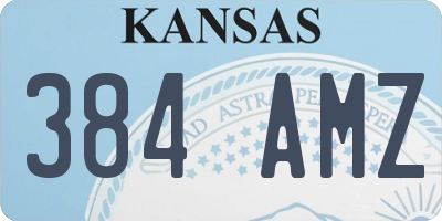 KS license plate 384AMZ