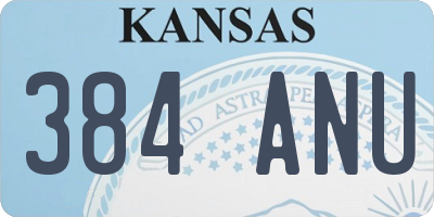 KS license plate 384ANU