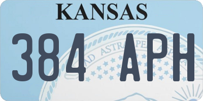 KS license plate 384APH