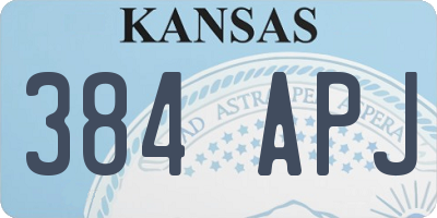 KS license plate 384APJ