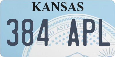 KS license plate 384APL