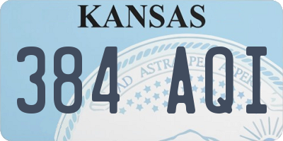 KS license plate 384AQI