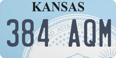 KS license plate 384AQM